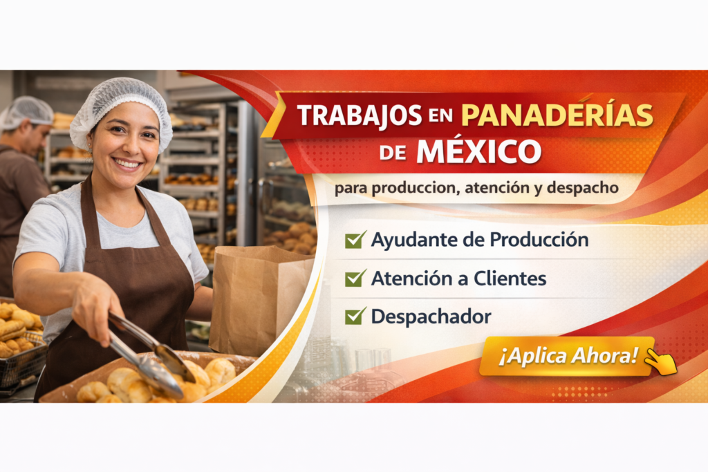 Trabajos en Panaderías de México para producción atención y despacho